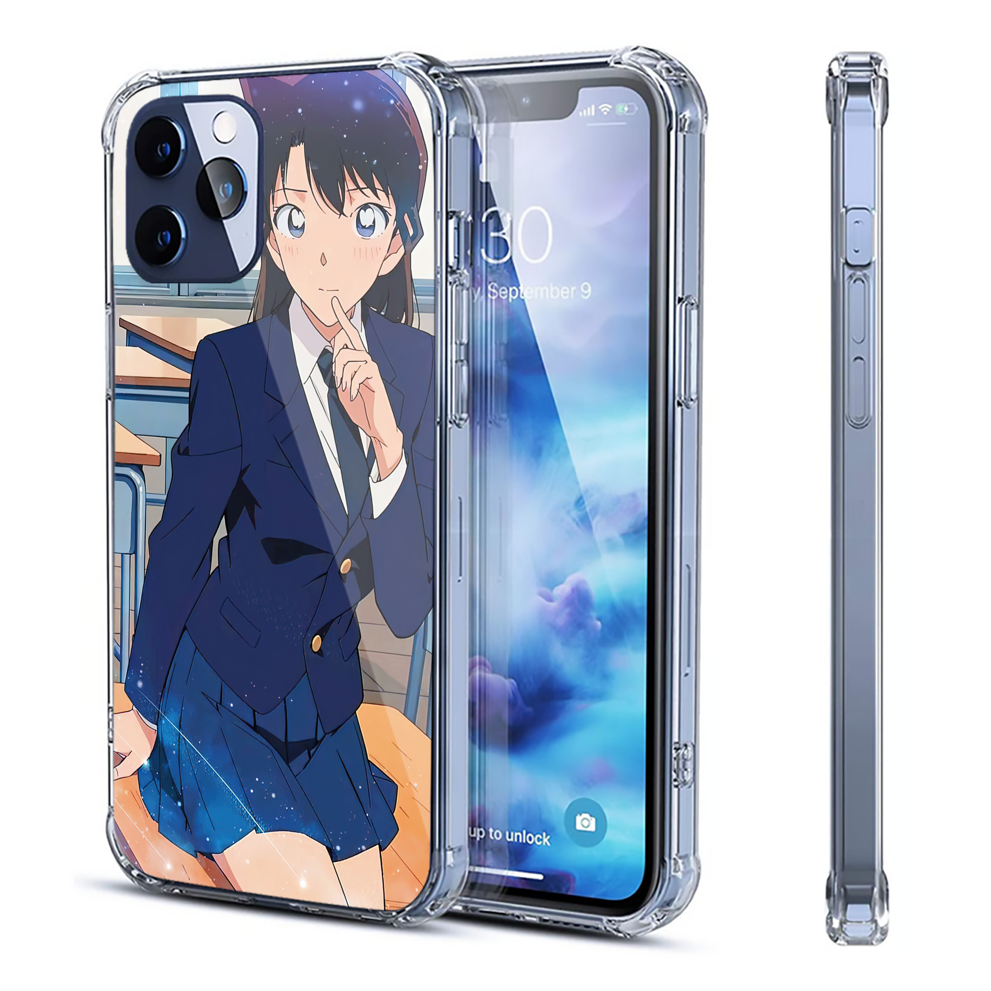 （画像用） 名探偵コナン Detective Conan 【iPhone 12シリーズ対応】透明スマホケース（クリアソフトケース）